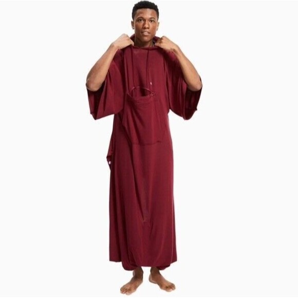 Jambys Split All Wine You Want Hooded Foot Pocket Wizard Cozy Loungewear OS - Picture 2 of 16